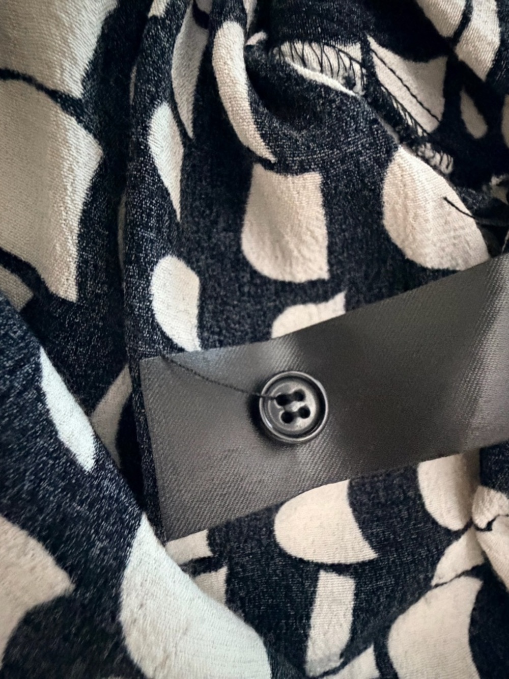 Zara Black and Cream Printed Midi Dress - Picture 11 of 13